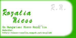 rozalia miess business card